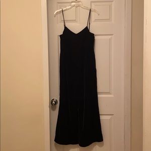 Black velvet jumpsuit